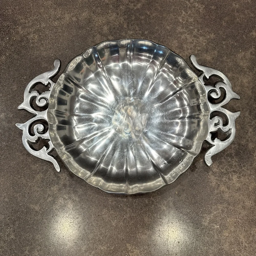 13.25 inch‎ Pewter bowl